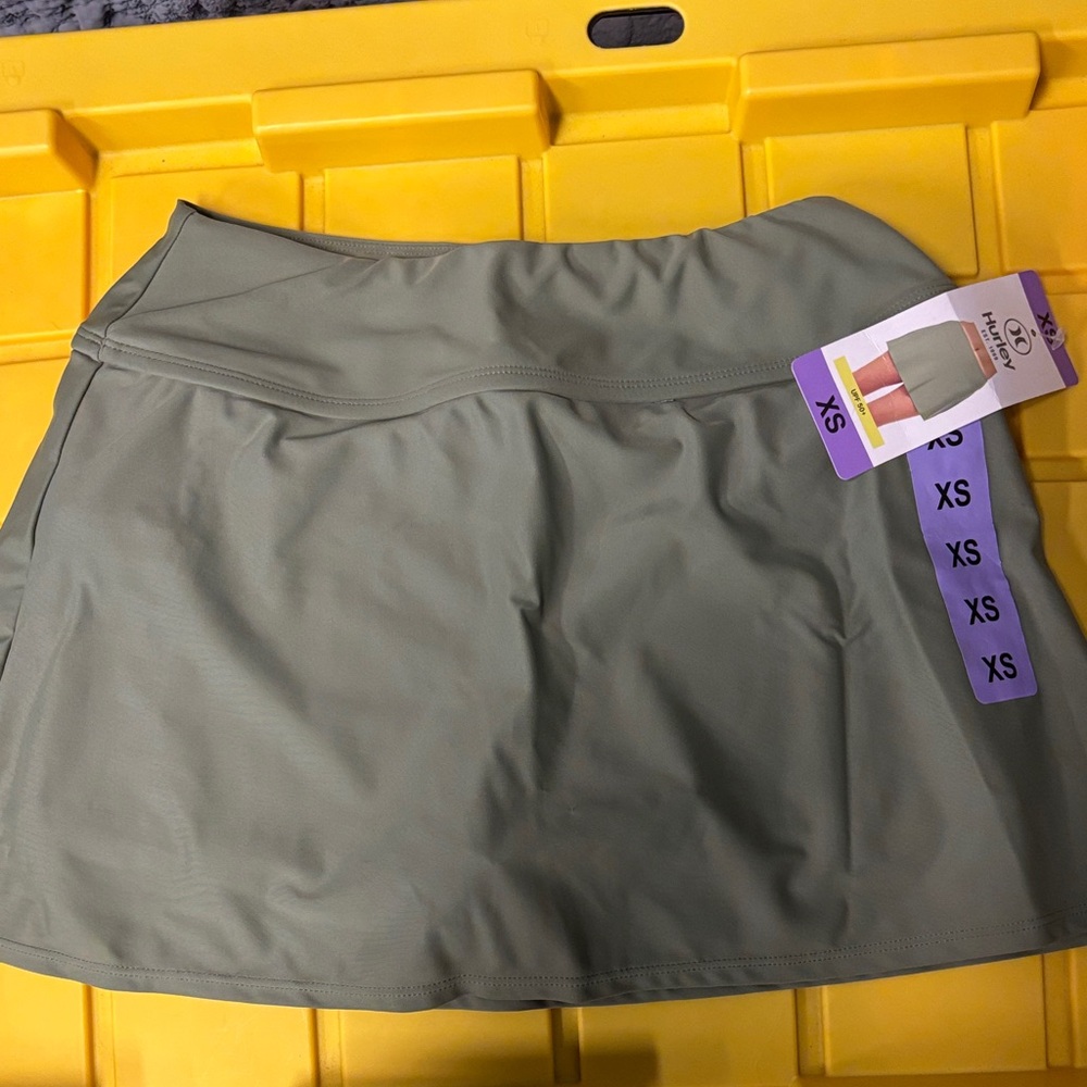 Hurley Olive Green Women's Skort with Built-In Shorts